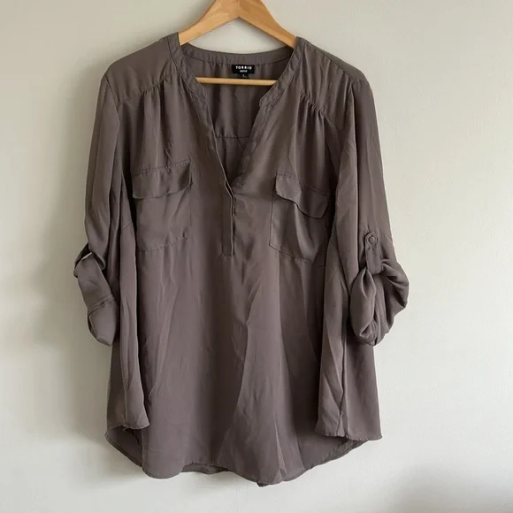 Torrid HARPER GEORGETTE PULLOVER 3/4 SLEEVE BLOUSE Size 3X - Picture 2 of 7